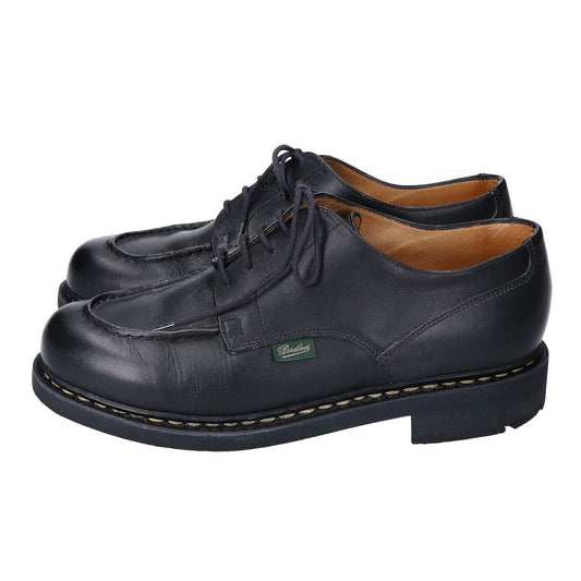 Paraboot Chambord U-Tip Leather Shoes Black Size UK 6.5