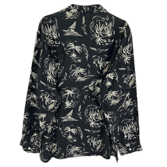OLDJOE&CO. 26SS Rayon Palm Tree Shirt Black Size 17 1/2
