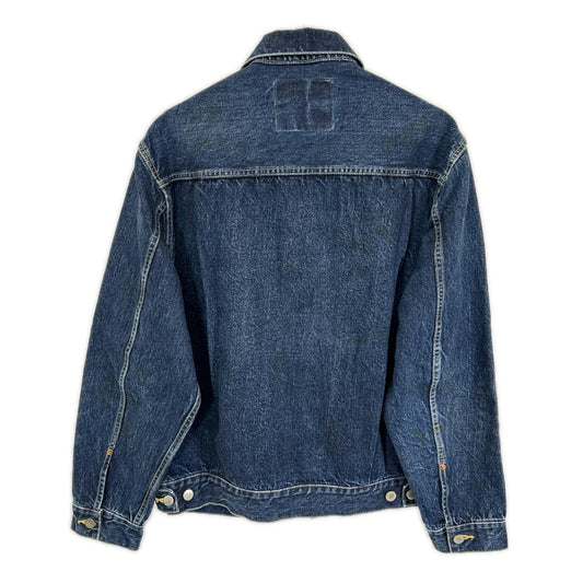 B-EG- B-EG-001 Washed Indigo Denim Jacket Size 2