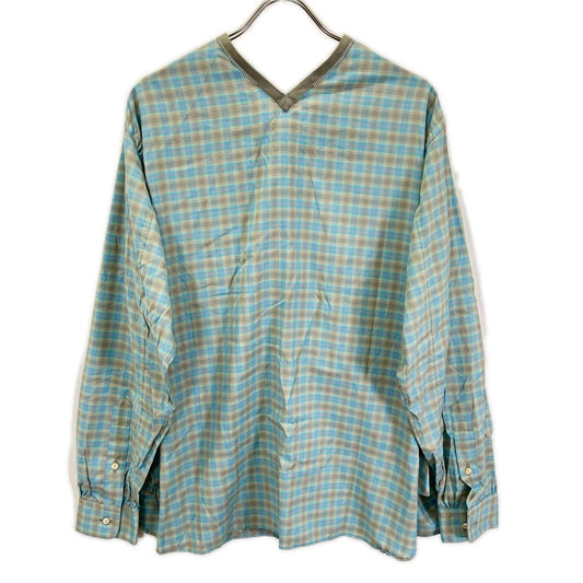NICENESS 25SS Harper Ombre Check Half Shirt Cotton Size L