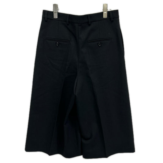 CELINE Hedi Era Wool Wide Cropped Pants Black Size 38
