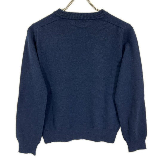 CELINE Eddie Period Wool Logo Sweater Navy/Yellow Size S