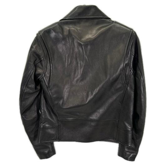 BIOTOP Black Sheepskin Double Rider's Jacket Size S