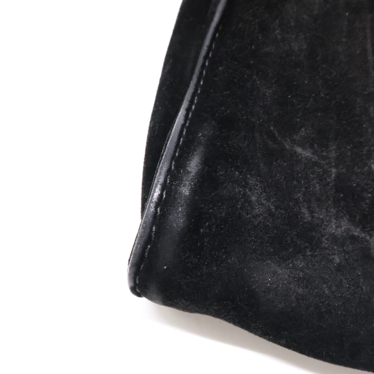Chrome hearts BS Flare Suede Leather Shoulder Bag Black