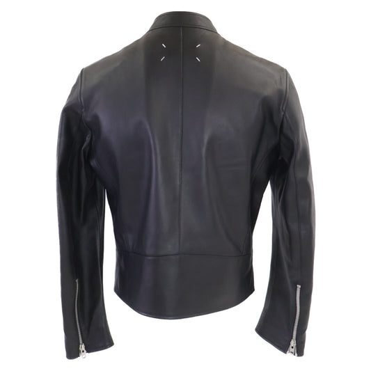 Maison Margiela S50AM0489 Lambskin 5-Zip Zip Jacket Size 46