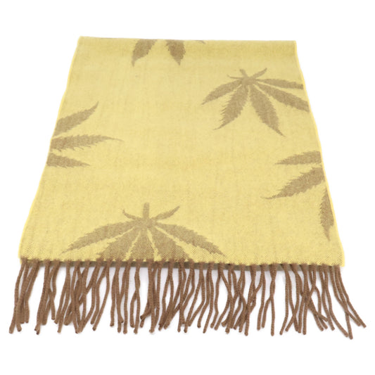 lucien pellat-finet Yellow Leaf ONE SIZE Muffler Size ONE SIZE