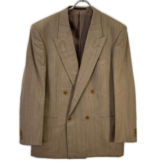 PaulSmith Beige Wool Multi-Stripe Double Suit Set Size L