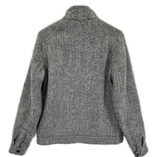 FRED PERRY x Harris Tweed Herringbone Jacket Gray Size 36