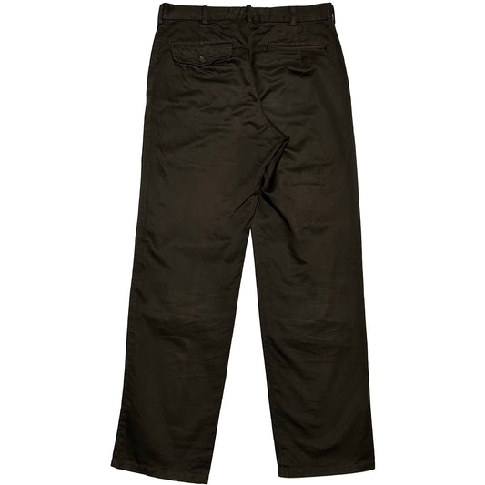 COMME DES GARCONS HOMME SS03 Cotton Trousers Brown Size M