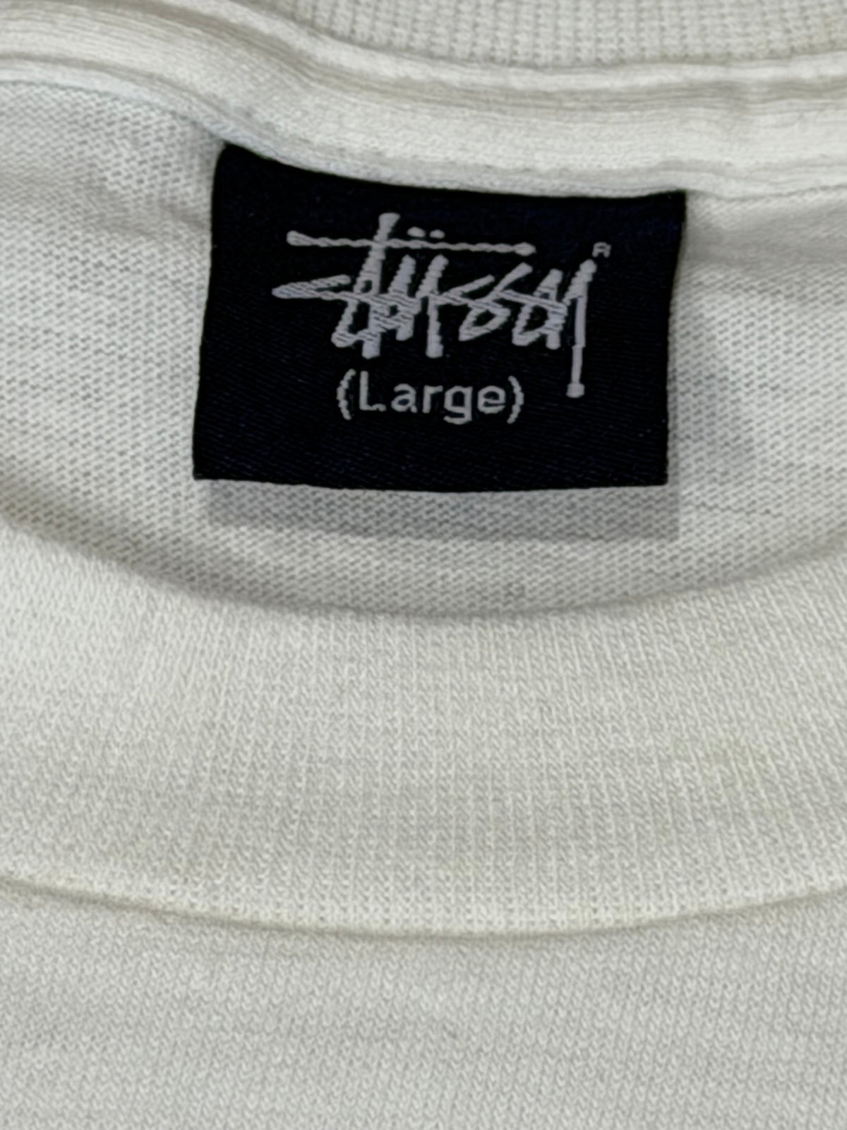 STUSSY LA NY Los Angeles New York Multi Stripe T-Shirt Size L