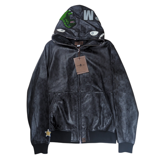 Bape A BATHING APE x COACH Shark Leather Jacket Size XL
