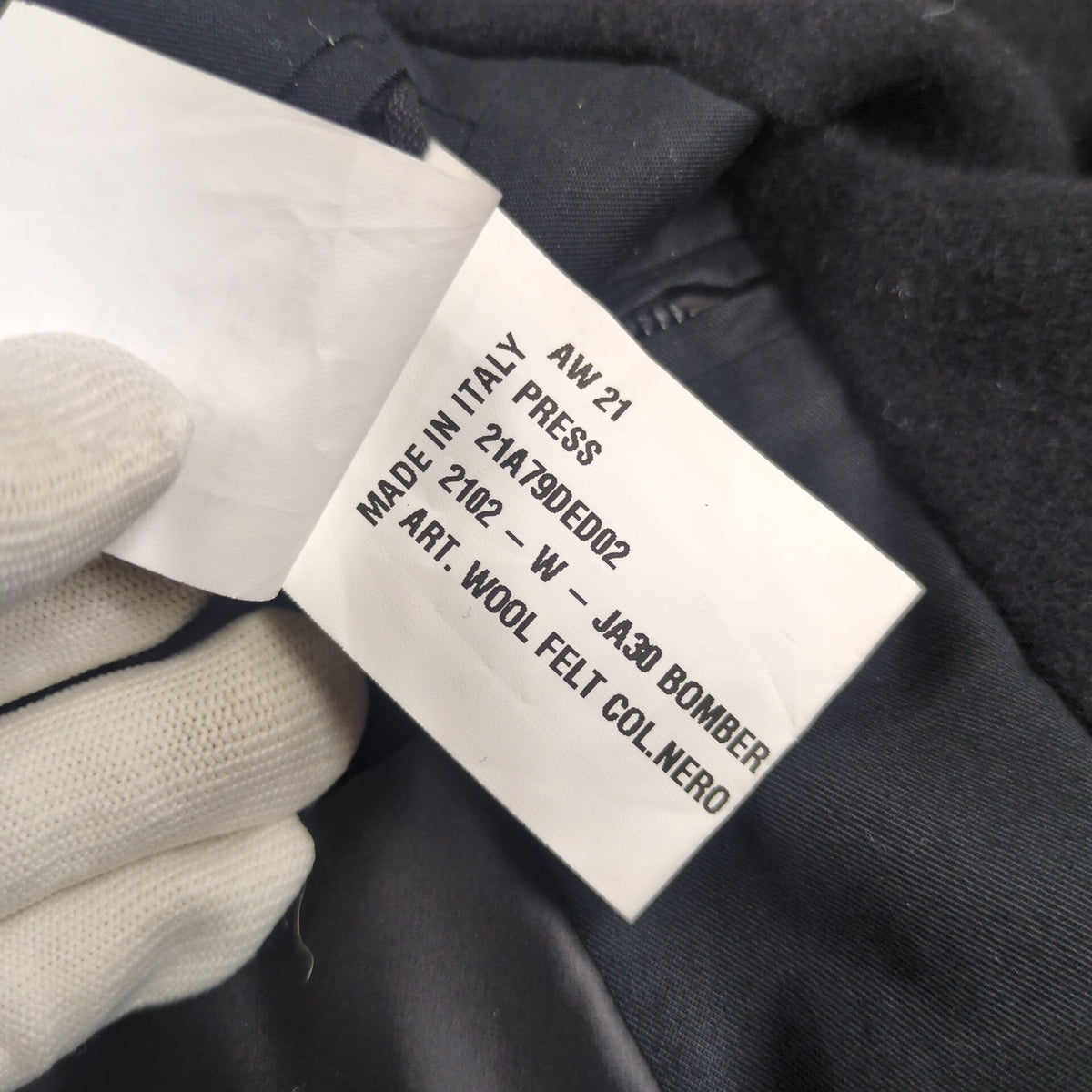 Ann Demeulemeester 21AW Wool Felt Oversize Bomber Size 36