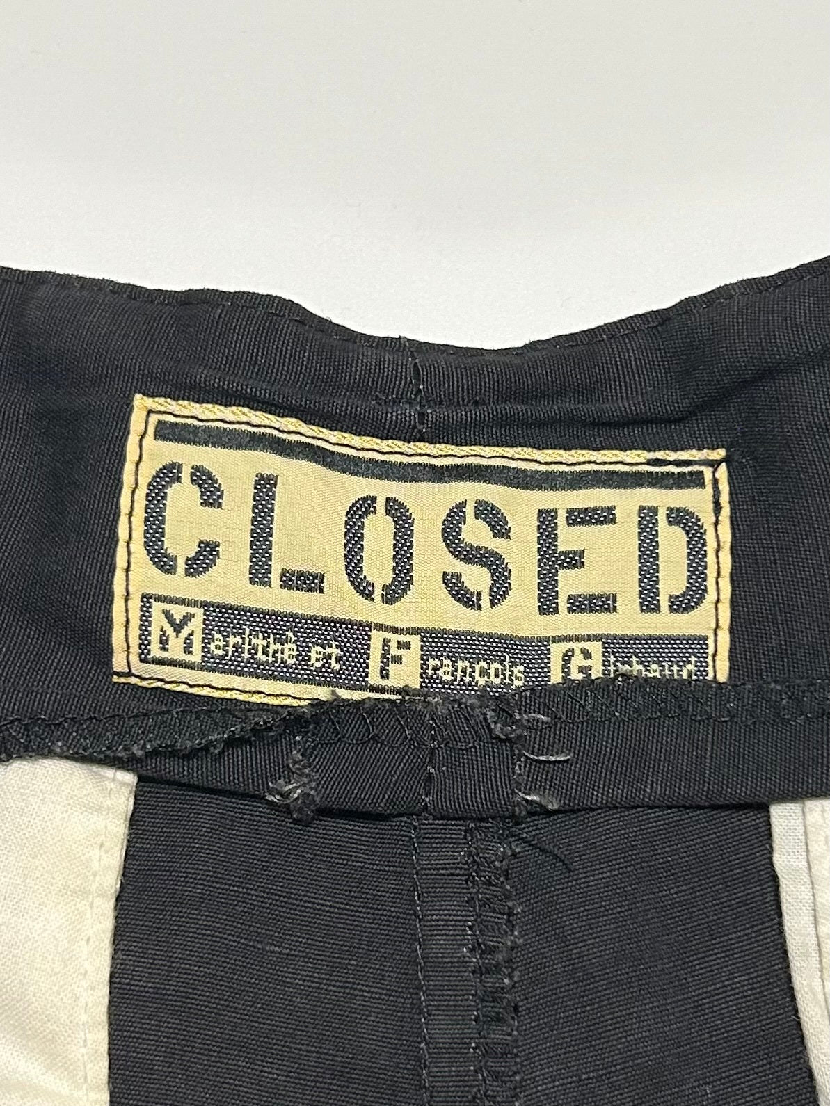 CLOSED M.F. Girbaud 80s Pleated Viscose Pants Black Size 46