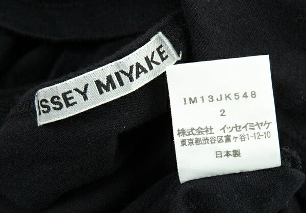 ISSEY MIYAKE Tape Stitch Design T-Shirt Black Size 2