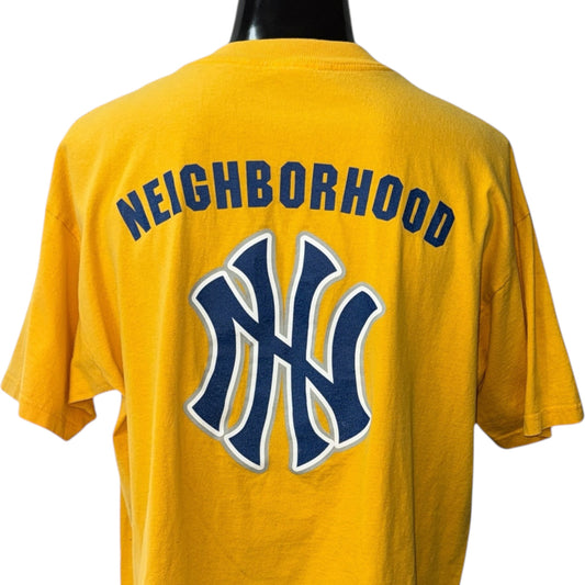 Neighborhood 00s NY LOGO 00's Vintage T-Shirt Yellow Size XL