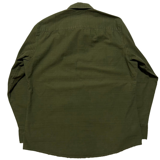 LEVIS 1990s Velcro Pocket Long Sleeve Shirt Olive Size L