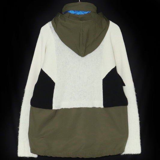 SACAI 21AW Wool Knit Alpaca Blend Docking Jacket Size 1