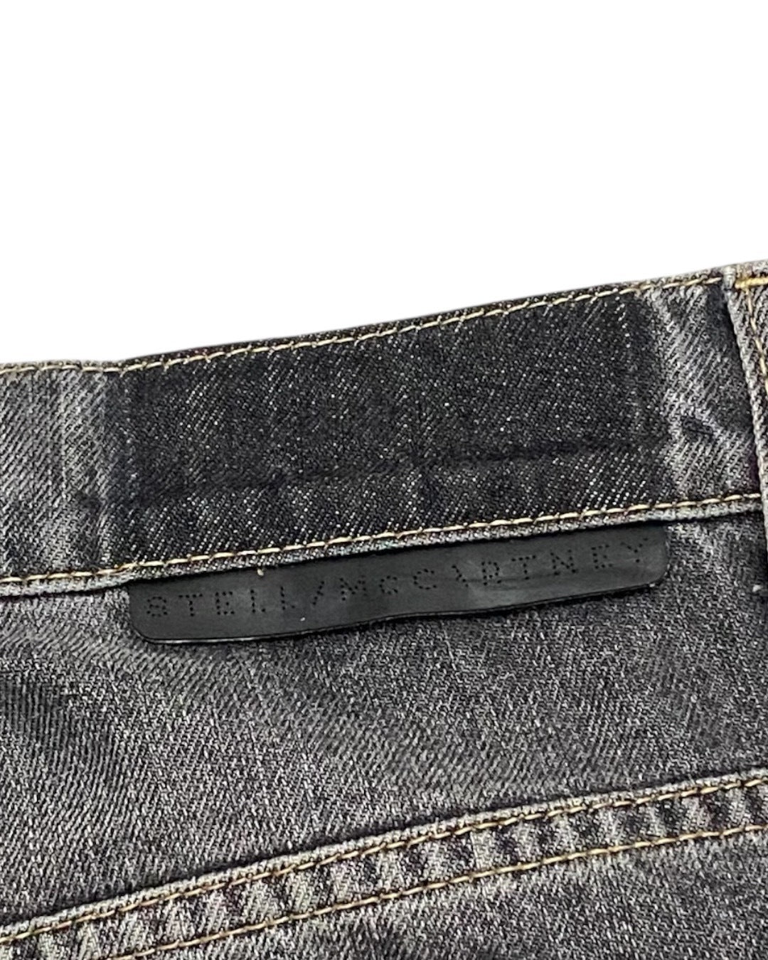 Stella McCartney Gray Wash Denim Pants Raw Hem