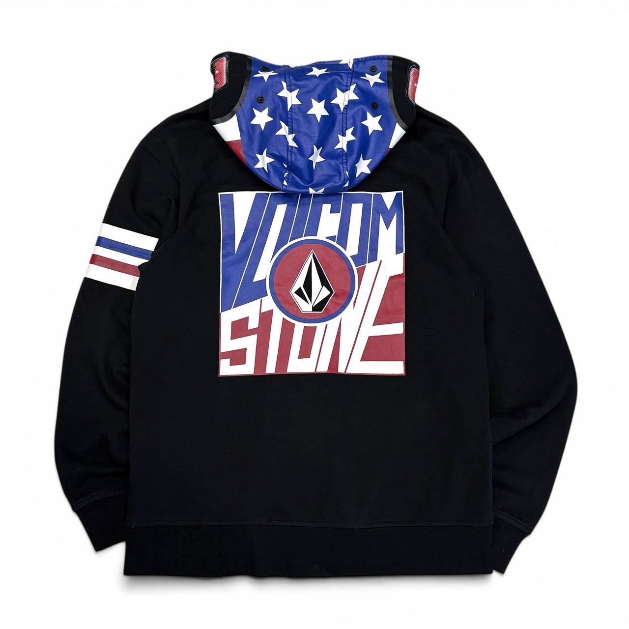 Volcom Black Balaclava Zip Hoodie Size L/G