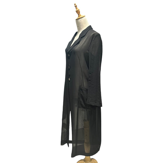 COMME des GARCONS 99SS Poly Sheer Long Coat Size FREE