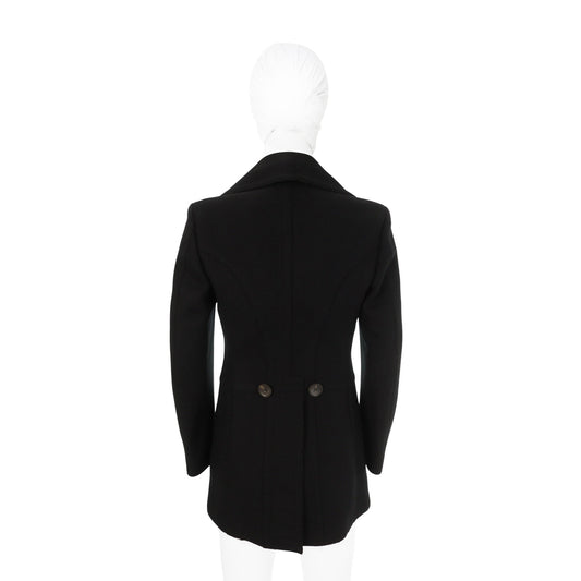 GUCCI Wool Coat Black Size 44