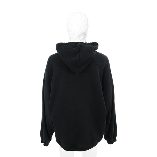 RAF SIMONS 2001 A/W Cotton Hoodie Black White