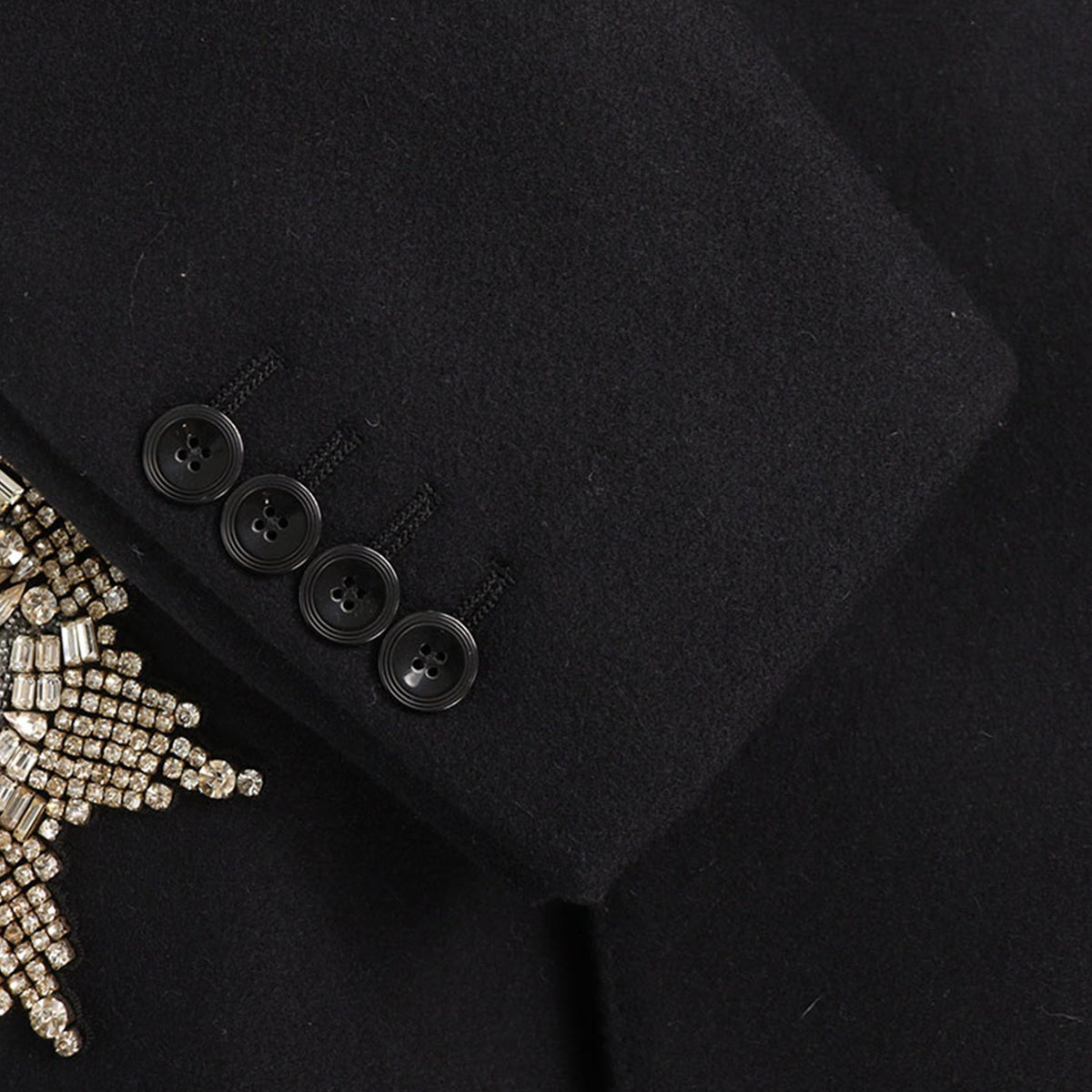 Alexander McQUEEN 15AW Black Wool Blend Coat Size 48