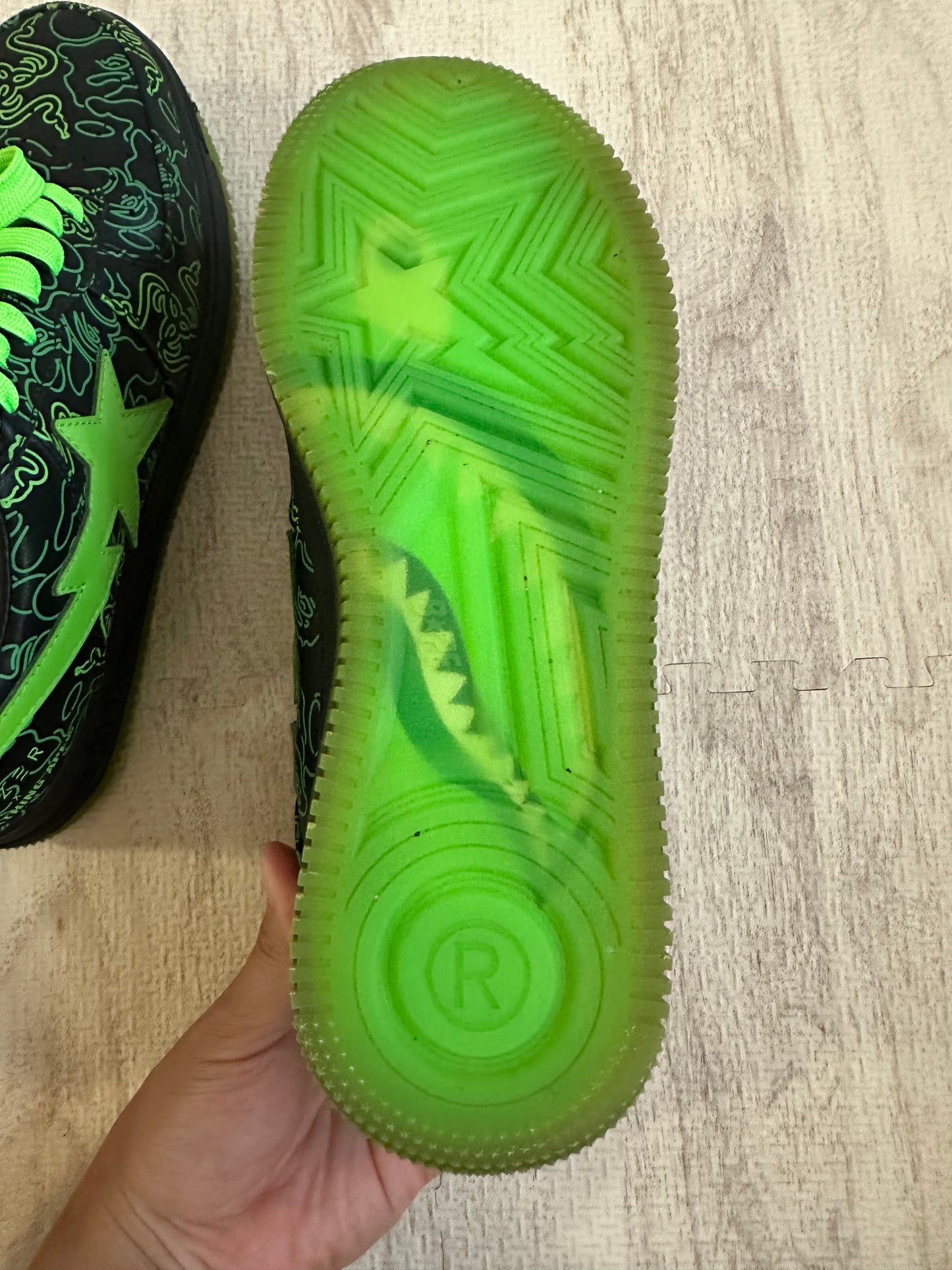 A BATHING APE x RAZER BAPESTA Graphic Print Sneaker US