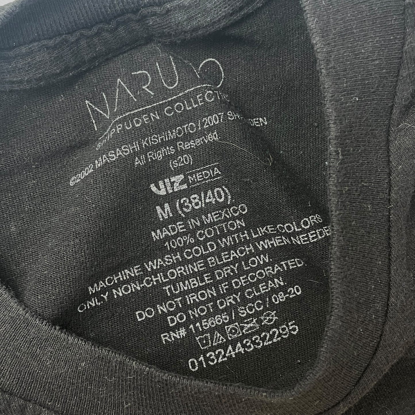 Naruto T-Shirt Black Size M