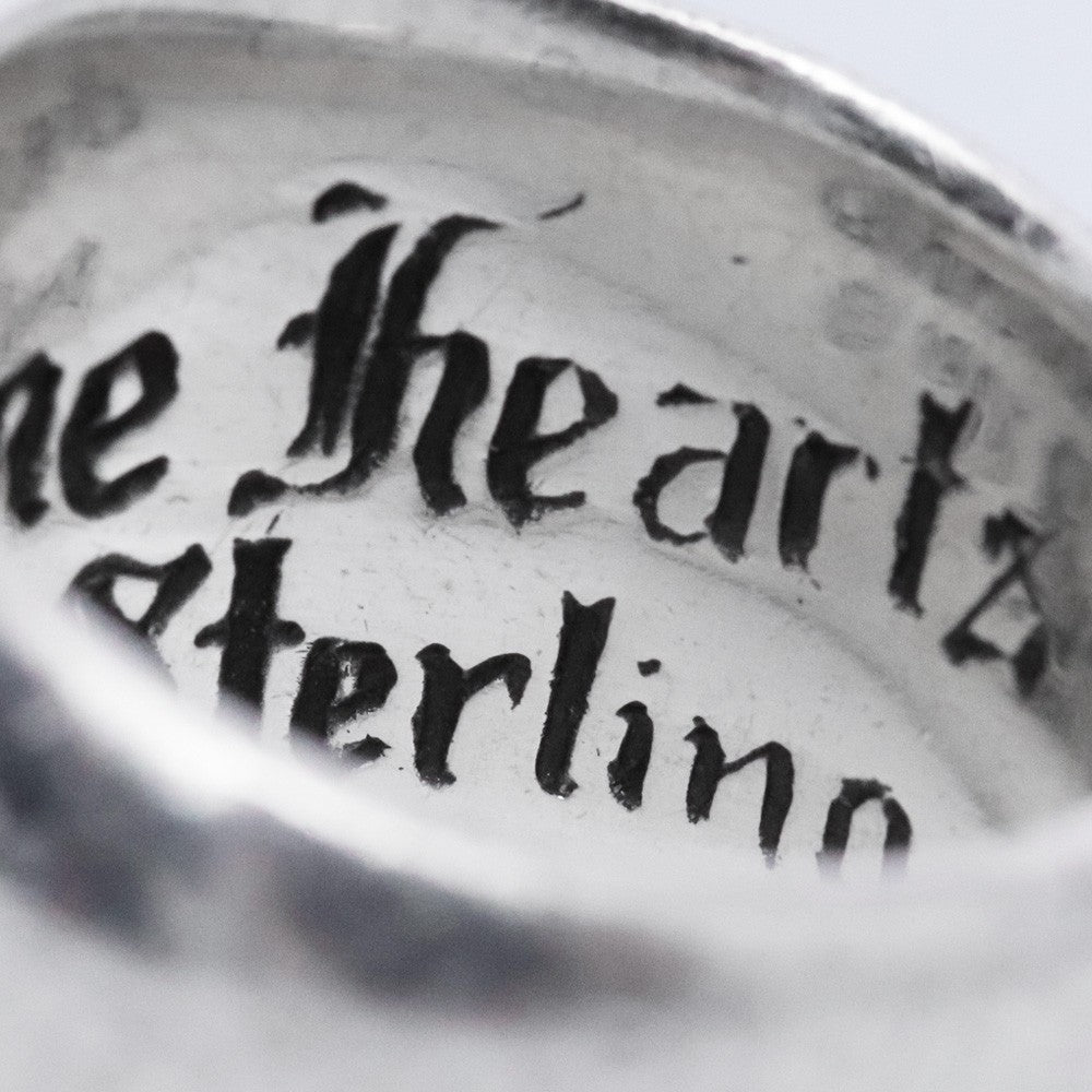 CHROME HEARTS Heart In Band Pave Diamond Ring Size JP 7