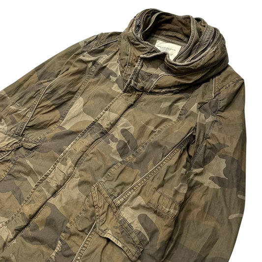 goa 2000s Camouflage Military Jacket Beige Size M