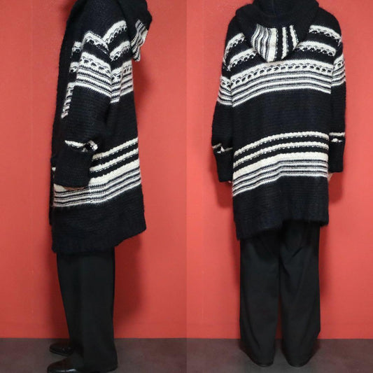 SAINT LAURENT PARIS 22AW Mohair Hooded Cardigan Size L