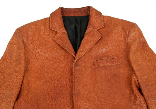 Jean Paul GAULTIER HOMME Brown Leather Jacket Size 48