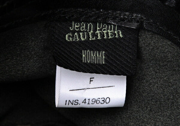 Jean Paul GAULTIER HOMME Cow Leather Bucket Hat Black Size F