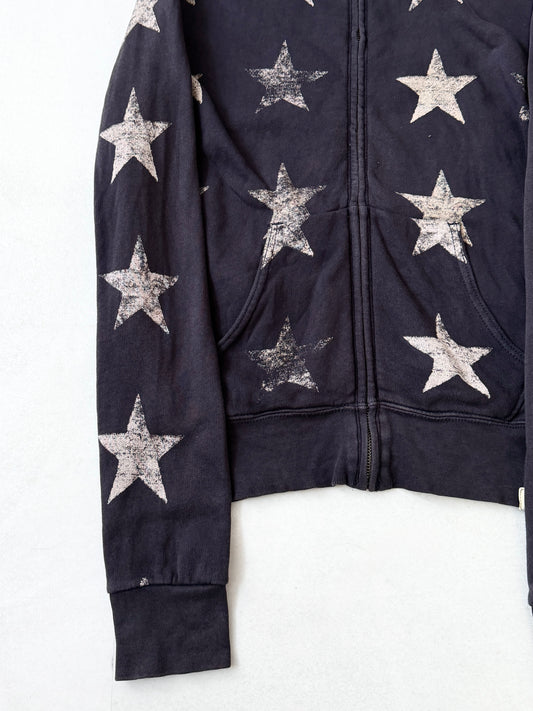 Denim&Supply Star Design Cotton Zip Hoodie Size S