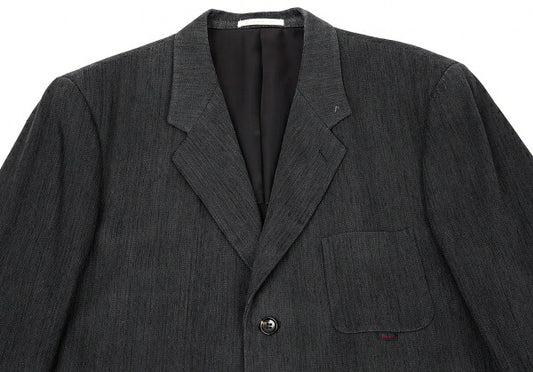 Papas Cotton Herringbone 3-Button Jacket Charcoal Size L48