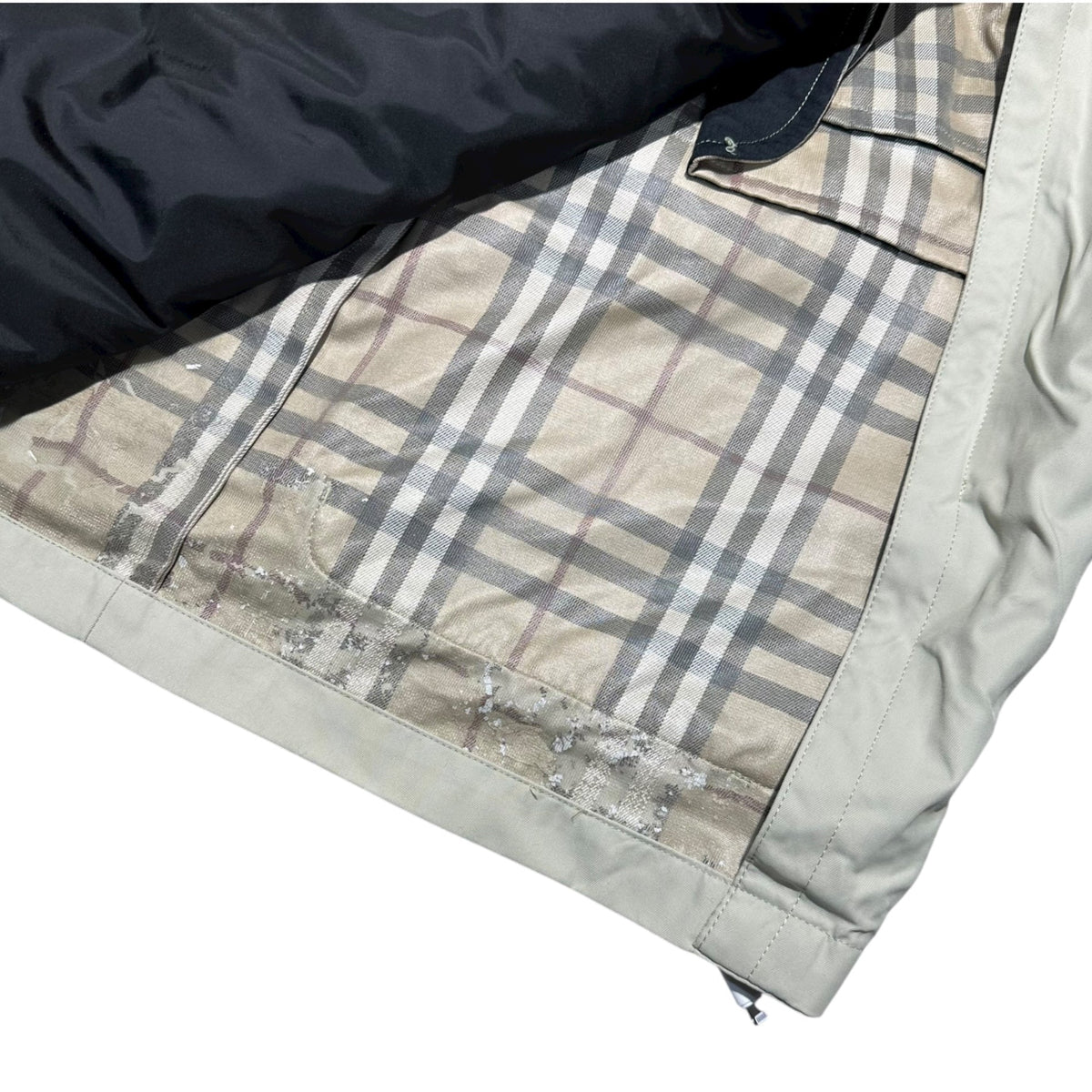 BURBERRY LONDON 2-Way Down Liner Jacket Beige Size S