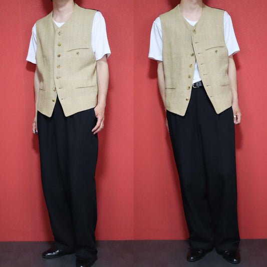 ISSEY MIYAKE MEN 97AW Archive Silk Check Vest Size L