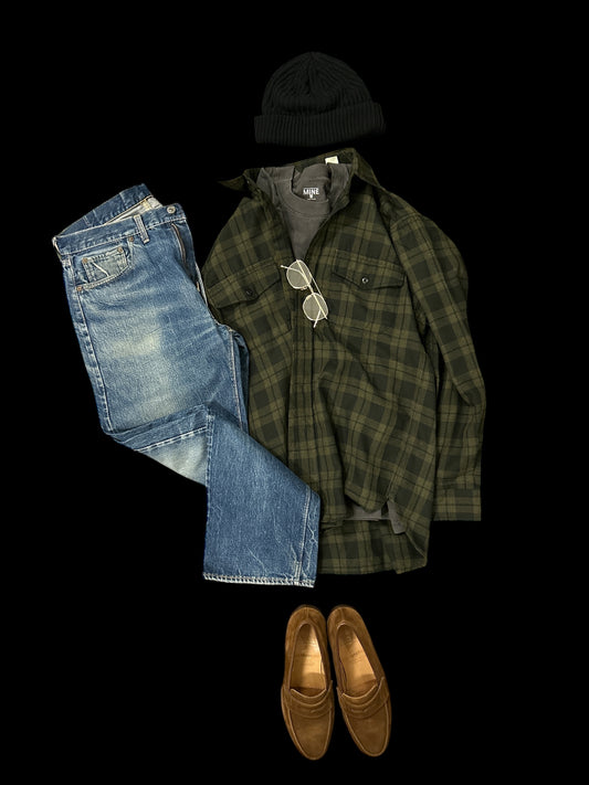 L.L. Bean check shirt Size M