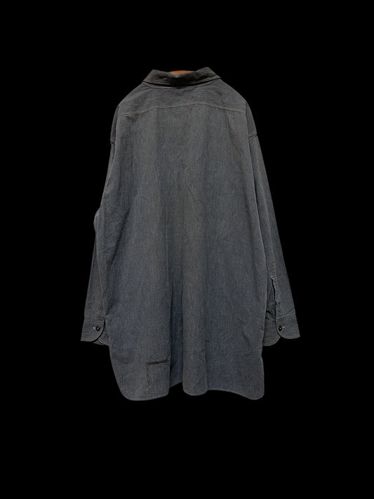 SUPER BIG-MAC 40s Black Chambray Shirt Size XXL