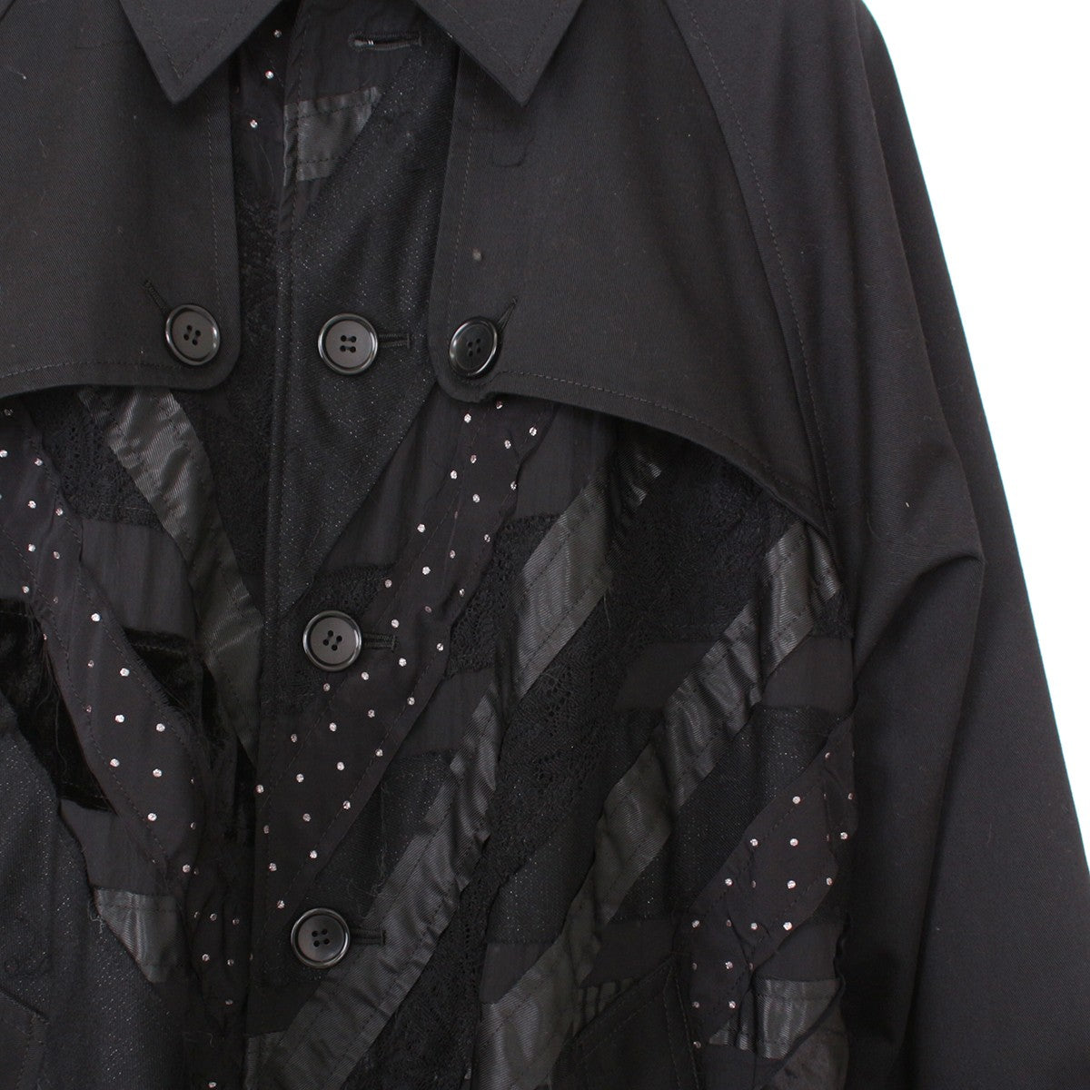 KIDILL 21AW Crust Oversized Trench Coat Black Size 44