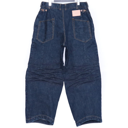 CROMAGNON 13.5oz Self-Edge One-Wash Wide Jeans Indigo Size 2