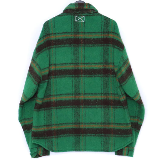 MLVINCE Oversized Check Shirt Jacket Green Size L