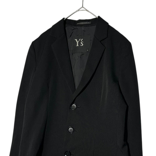 Y's Asymmetrical 3-Button Tailored Wool Jacket Size 1