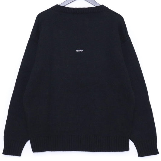 WTAPS Crew Neck AFA Sweater ALPL Black Size 02