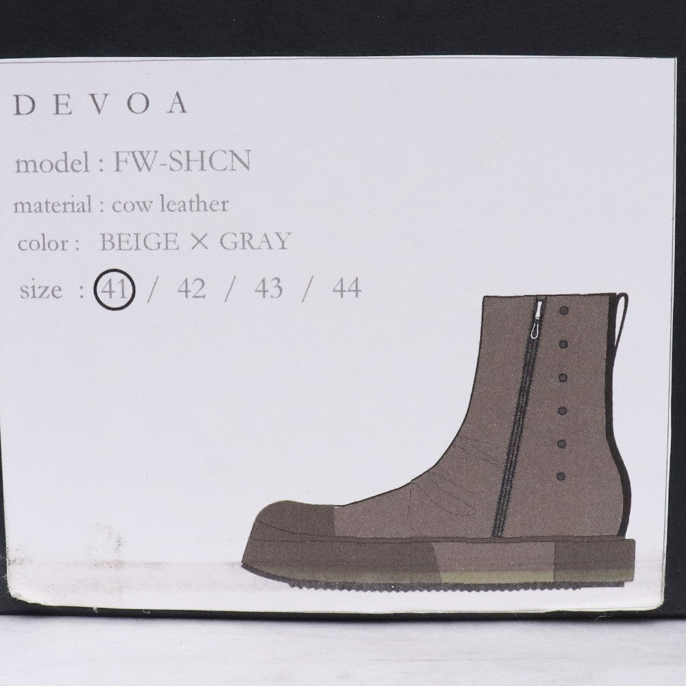 DEVOA Cow Nubuck Leather High-Top Sneakers EU 41 Size EU 41