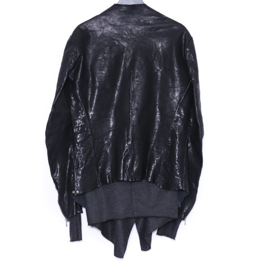 INCARNATION VITELLO SPALE CALF Leather Jacket Black Size M