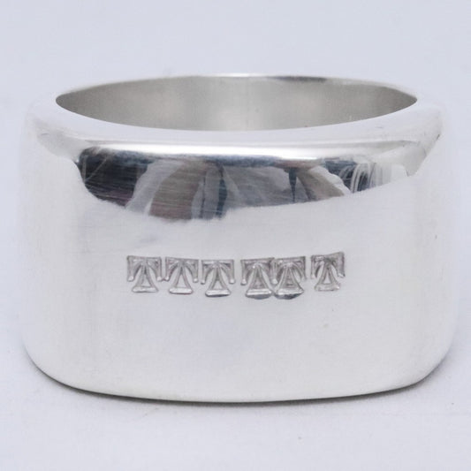 TOZAOU Father Silver999 Signature Ring Size ONE SIZE
