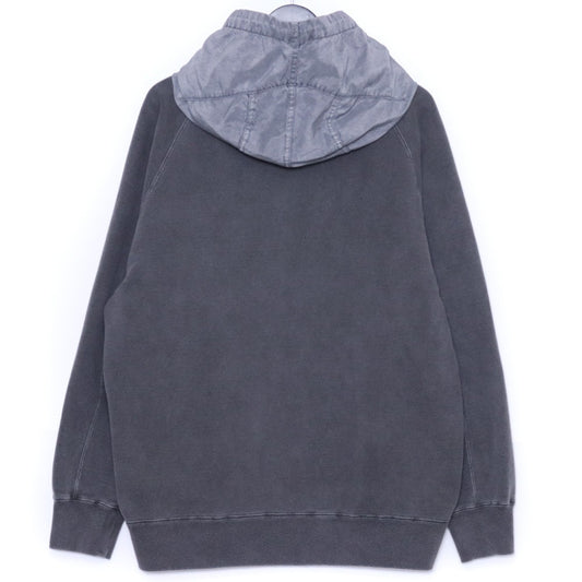 SACAI 24AW Garment Dye Cotton Jersey Zip Hoodie Gray Size 1