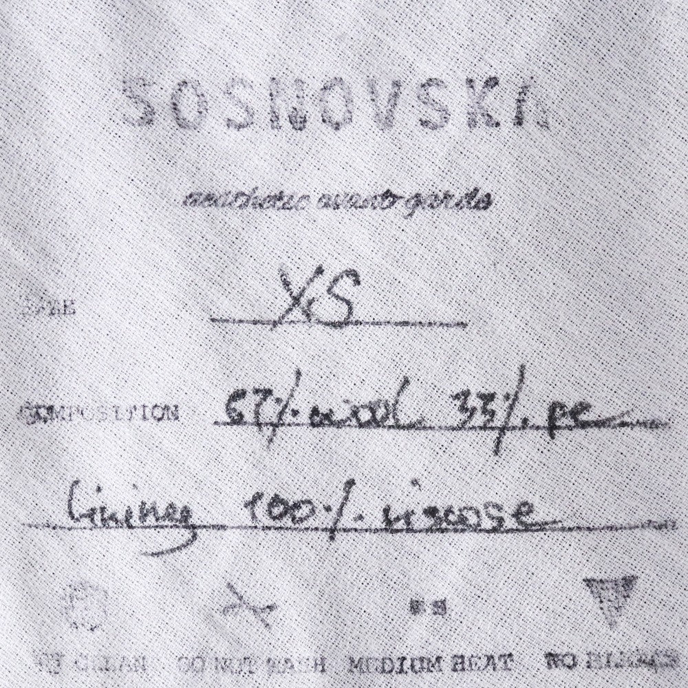 SOSNOVSKA 20SS Wool Wide Shorts Black Size XS